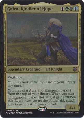 Galea Kindler of Hope 001 Foil Thick Card Galea Kindler of Hope 001 Foil Thick Card