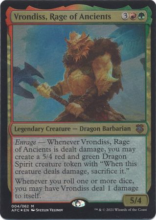 Vrondiss Rage of Ancients 004 Foil Thick Card Vrondiss Rage of Ancients 004 Foil Thick Card