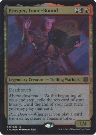 Prosper Tome Bound 002 Foil Thick Card Adventures in the Forgotten Realms Commander Singles Prosper Tome Bound 002 Foil Thick Card Adventures in the Forgotten Realms Commander Singles