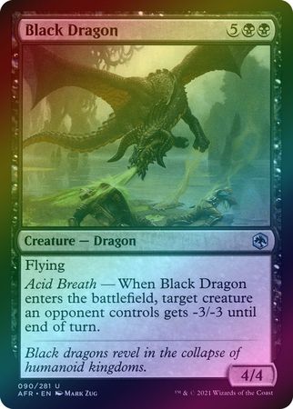 Black Dragon 090 281 Foil Adventures in the Forgotten Realms Foil Singles Black Dragon 090 281 Foil Adventures in the Forgotten Realms Foil Singles