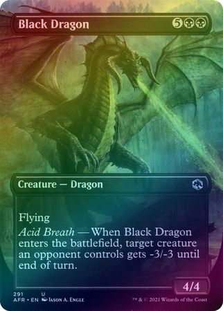Black Dragon 291 Alternate Art Borderless Foil Black Dragon 291 Alternate Art Borderless Foil