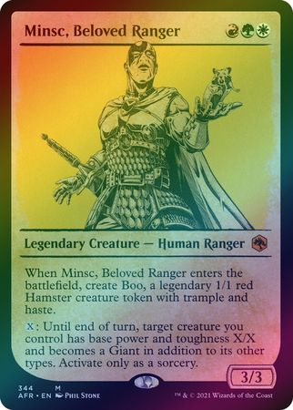 Minsc Beloved Ranger 344 Showcase Rulebook Foil Minsc Beloved Ranger 344 Showcase Rulebook Foil