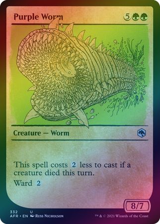 Purple Worm 332 Showcase Rulebook Foil Purple Worm 332 Showcase Rulebook Foil