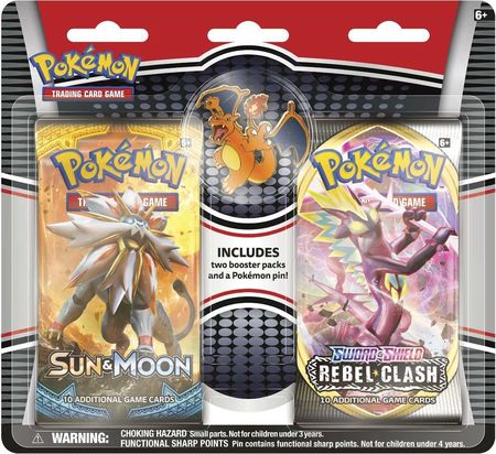 Details about   Pokemon Sun & Moon Rebel Clash Pin Booster Pack *SEALED* New! Charizard 