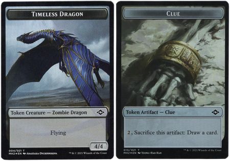 Timeless Dragon 004 021 Clue 015 021 Foil MH2 Token Modern Horizons 2 Foil Singles Timeless Dragon 004 021 Clue 015 021 Foil MH2 Token Modern Horizons 2 Foil Singles