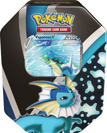 Eevee Evolutions Vaporeon V Tin Pokemon Pokemon Sealed Product Eevee Evolutions Vaporeon V Tin Pokemon Pokemon Sealed Product