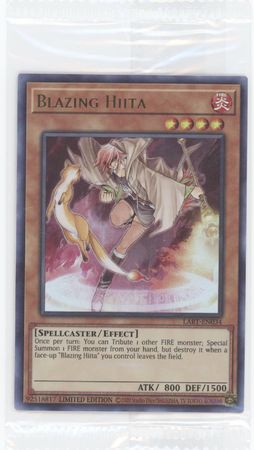 Blazing Hiita LART EN034 Ultra Rare Limited Edition Sealed The Lost Art Promotion Blazing Hiita LART EN034 Ultra Rare Limited Edition Sealed The Lost Art Promotion
