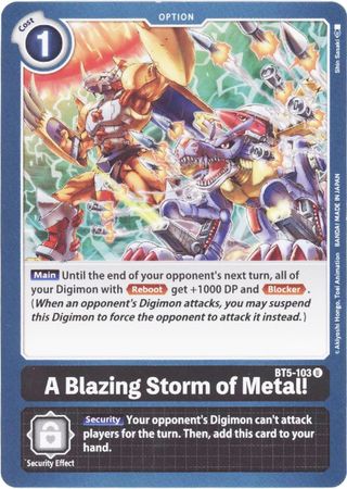 A Blazing Storm of Metal BT5 103 Uncommon Battle of Omni BT05 Singles A Blazing Storm of Metal BT5 103 Uncommon Battle of Omni BT05 Singles
