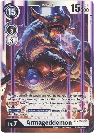 Armageddemon BT5 085 Super Rare Battle of Omni BT05 Singles Armageddemon BT5 085 Super Rare Battle of Omni BT05 Singles