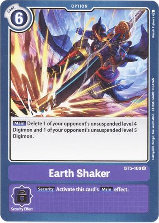 Earth Shaker BT5 108 Rare Battle of Omni BT05 Singles Earth Shaker BT5 108 Rare Battle of Omni BT05 Singles