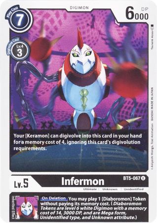 Infermon BT5 067 Uncommon Battle of Omni BT05 Singles Infermon BT5 067 Uncommon Battle of Omni BT05 Singles