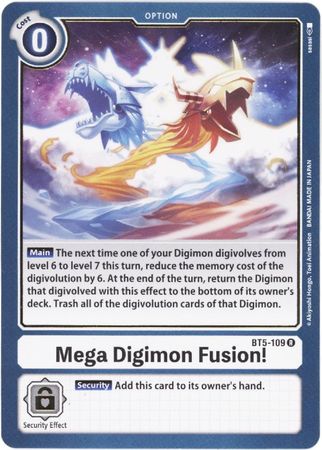 Mega Digimon Fusion BT5 109 Rare Mega Digimon Fusion BT5 109 Rare