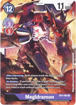 Megidramon BT5 083 Rare Battle of Omni BT05 Singles Megidramon BT5 083 Rare Battle of Omni BT05 Singles