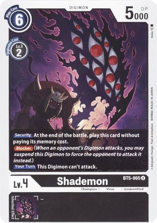 Shademon BT5 065 Uncommon BT05 Singles Shademon BT5 065 Uncommon BT05 Singles