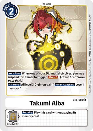 Takumi Aiba BT5 091 Rare Takumi Aiba BT5 091 Rare