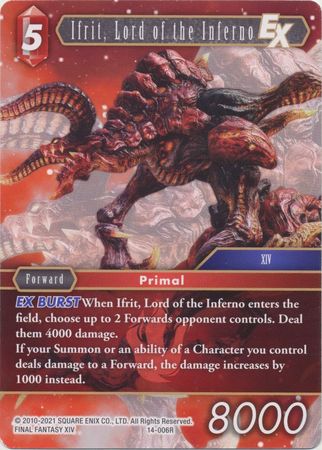 Ifrit Lord of the Inferno EX 14 006R Rare Opus XIV Collection Crystal Abyss Singles Ifrit Lord of the Inferno EX 14 006R Rare Opus XIV Collection Crystal Abyss Singles