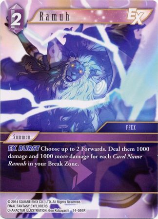 Ramuh EX 14 091R Rare Opus XIV Collection Crystal Abyss Singles Ramuh EX 14 091R Rare Opus XIV Collection Crystal Abyss Singles