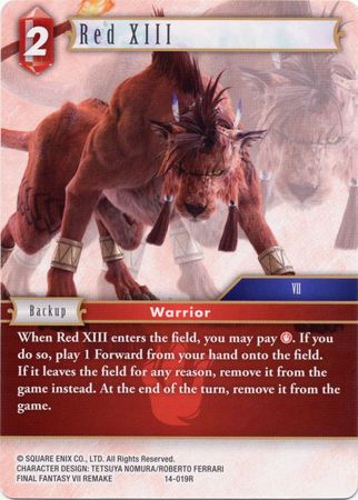 Red XIII 14 019R Rare Red XIII 14 019R Rare