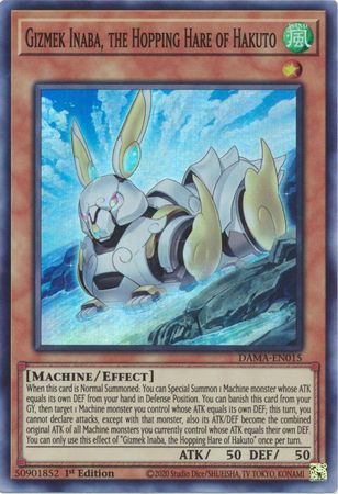 Gizmek Inaba the Hopping Hare of Hakuto DAMA EN015 Super Rare 1st Edition Dawn of Majesty 1st Edition Singles Gizmek Inaba the Hopping Hare of Hakuto DAMA EN015 Super Rare 1st Edition Dawn of Majesty 1st Edition Singles