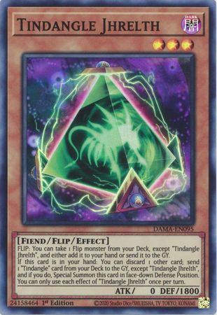 YUGIOH! 2-TINDANGLE JHRELTH-SUPER RARE-1ST EDS-DAMA-EN095