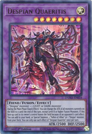 Despian Quaeritis DAMA EN034 Ultra Rare 1st Edition Despian Quaeritis DAMA EN034 Ultra Rare 1st Edition