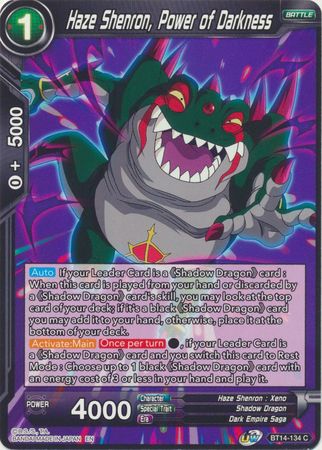 Haze Shenron Power of Darkness BT14 134 Common Haze Shenron Power of Darkness BT14 134 Common