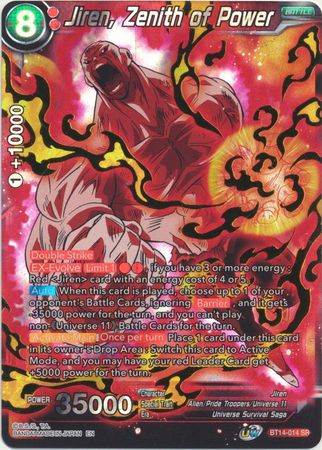 Jiren Zenith of Power BT14 014 Super Rare Jiren Zenith of Power BT14 014 Super Rare