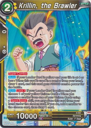 Krillin the Brawler BT14 105 Rare Krillin the Brawler BT14 105 Rare