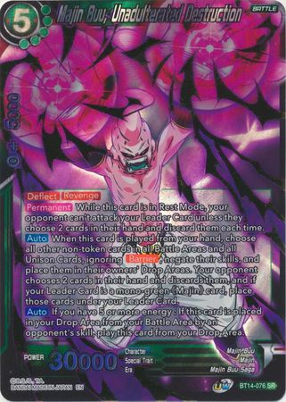 Majin Buu Unadulterated Destruction BT14 076 Super Rare Majin Buu Unadulterated Destruction BT14 076 Super Rare