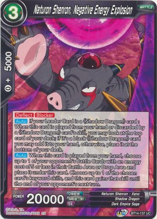 Naturon Shenron Negative Energy Explosion BT14 137 Uncommon UW Series 5 Cross Spirits Singles Naturon Shenron Negative Energy Explosion BT14 137 Uncommon UW Series 5 Cross Spirits Singles