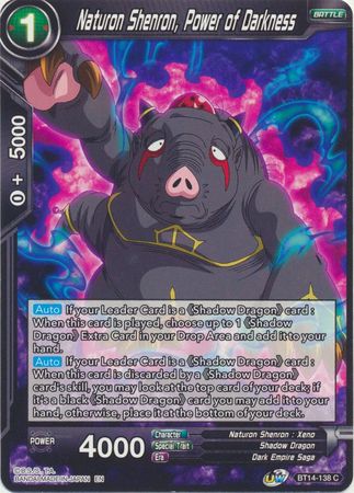 Naturon Shenron Power of Darkness BT14 138 Common Naturon Shenron Power of Darkness BT14 138 Common