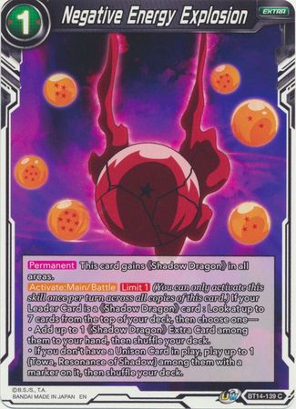 Negative Energy Explosion BT14 139 Common UW Series 5 Cross Spirits Singles Negative Energy Explosion BT14 139 Common UW Series 5 Cross Spirits Singles