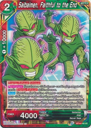 Saibaimen Faithful to the End BT14 145 Uncommon UW Series 5 Cross Spirits Singles Saibaimen Faithful to the End BT14 145 Uncommon UW Series 5 Cross Spirits Singles