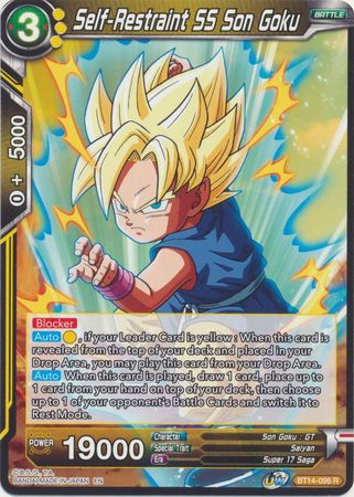Self Restraint SS Son Goku BT14 096 Rare UW Series 5 Cross Spirits Singles Self Restraint SS Son Goku BT14 096 Rare UW Series 5 Cross Spirits Singles