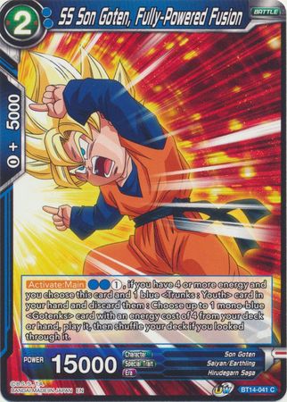 SS Son Goten Fully Powered Fusion BT14 041 Common SS Son Goten Fully Powered Fusion BT14 041 Common