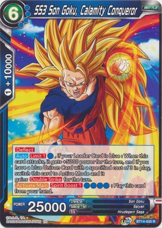SS3 Son Goku Calamity Conqueror BT14 035 Rare SS3 Son Goku Calamity Conqueror BT14 035 Rare