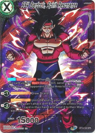 SS4 Bardock Spirit Resonance SPR BT14 122 Special Rare SS4 Bardock Spirit Resonance SPR BT14 122 Special Rare