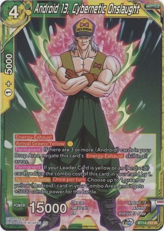 Android 13 Cybernetic Onslaught BT14 151 Rare Foil Android 13 Cybernetic Onslaught BT14 151 Rare Foil