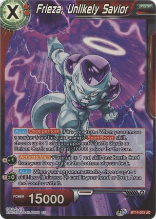 Frieza Unlikely Savior BT14 003 Uncommon Foil UW Series 5 Cross Spirits Foil Singles Frieza Unlikely Savior BT14 003 Uncommon Foil UW Series 5 Cross Spirits Foil Singles