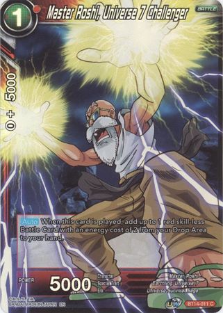 Master Roshi Universe 7 Challenger BT14 011 Common Foil UW Series 5 Cross Spirits Foil Singles Master Roshi Universe 7 Challenger BT14 011 Common Foil UW Series 5 Cross Spirits Foil Singles