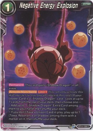 Negative Energy Explosion BT14 139 Common Foil Negative Energy Explosion BT14 139 Common Foil