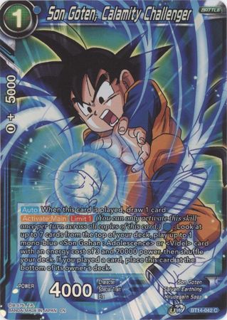 Son Goten Calamity Challenger BT14 042 Common Foil UW Series 5 Cross Spirits Foil Singles Son Goten Calamity Challenger BT14 042 Common Foil UW Series 5 Cross Spirits Foil Singles