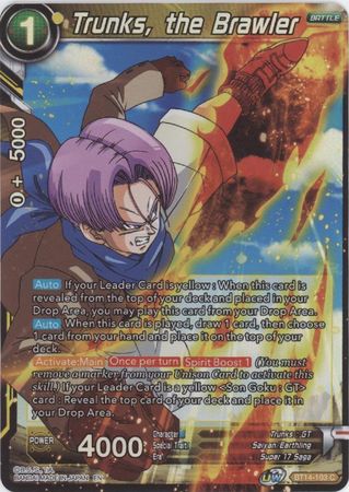 Trunks, the Brawler - Dragonball Super TCG | TrollAndToad