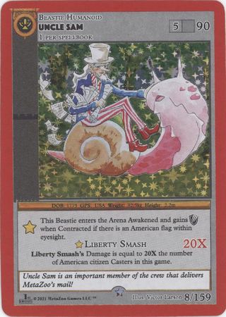 Uncle Sam 8 159 Gold 1st Edition Cryptid Nation 1st Edition Singles Uncle Sam 8 159 Gold 1st Edition Cryptid Nation 1st Edition Singles