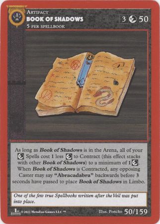 Book Of Shadows 50 159 Silver 1st Edition Book Of Shadows 50 159 Silver 1st Edition