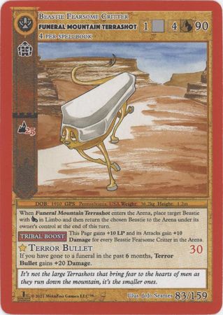 Funeral Mountain Terrashot 83 159 Silver 1st Edition Funeral Mountain Terrashot 83 159 Silver 1st Edition