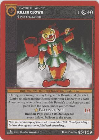 Killer Clown 45 159 Bronze 1st Edition Killer Clown 45 159 Bronze 1st Edition