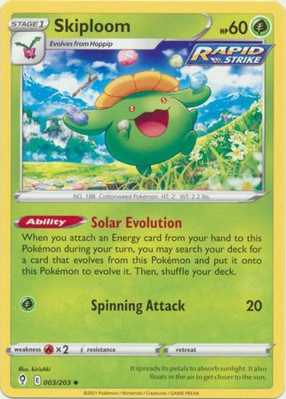 Skiploom 003 203 Uncommon Sword Shield Evolving Skies Singles Skiploom 003 203 Uncommon Sword Shield Evolving Skies Singles