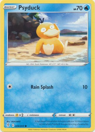 Psyduck 024 203 Common Sword Shield Evolving Skies Singles Psyduck 024 203 Common Sword Shield Evolving Skies Singles