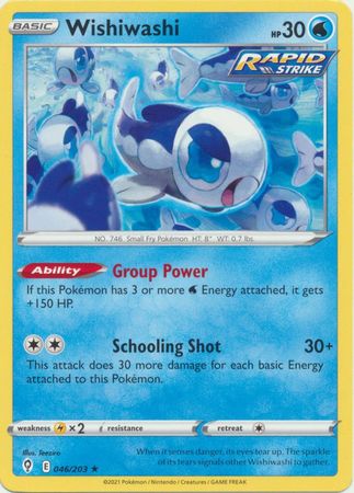 Wishiwashi 46 203 Rare Sword Shield Evolving Skies Singles Wishiwashi 46 203 Rare Sword Shield Evolving Skies Singles